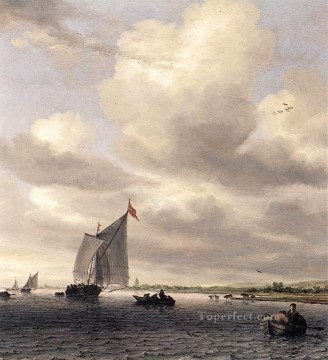 サロモン・ファン・ライスダール Painting - 海の景色 サロモン・ファン・ロイスダール